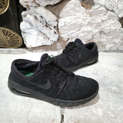 Nike SB Stefan Janoski Max Mens Size 8 Triple Black Skate Shoes 631303-003