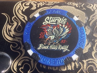 Sturgis Harley Davidson 85th Anniv Black Hills Rally 2025 Poker Chip