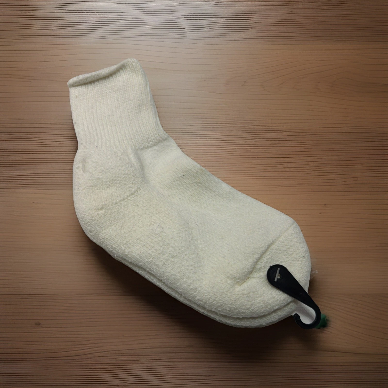 VTG Socks Quarter Cut White Ankle Acrylic Blend Size 9-11 NOS 80s 90's USA Made