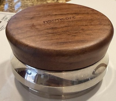 Normcore 53.3mm Espresso Palm Coffee Tamper, Flat Base, Walnut Oak Wood