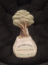 AT&T Pebble Beach 2nd Annual 1987 Pro-Am golf decanter cypress tree #597 EMPTY