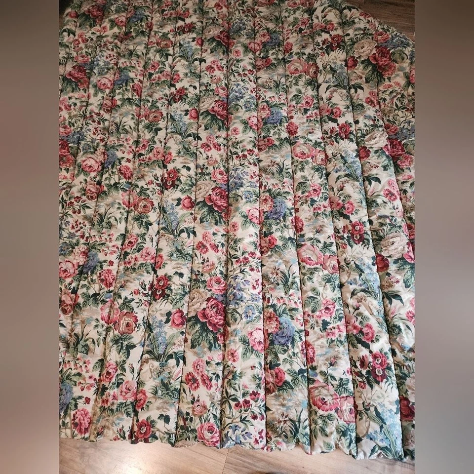 Edredón vintage Ralph Lauren Charlotte Rosebird floral pájaro completo doble 86x86 Foto 2 de 4