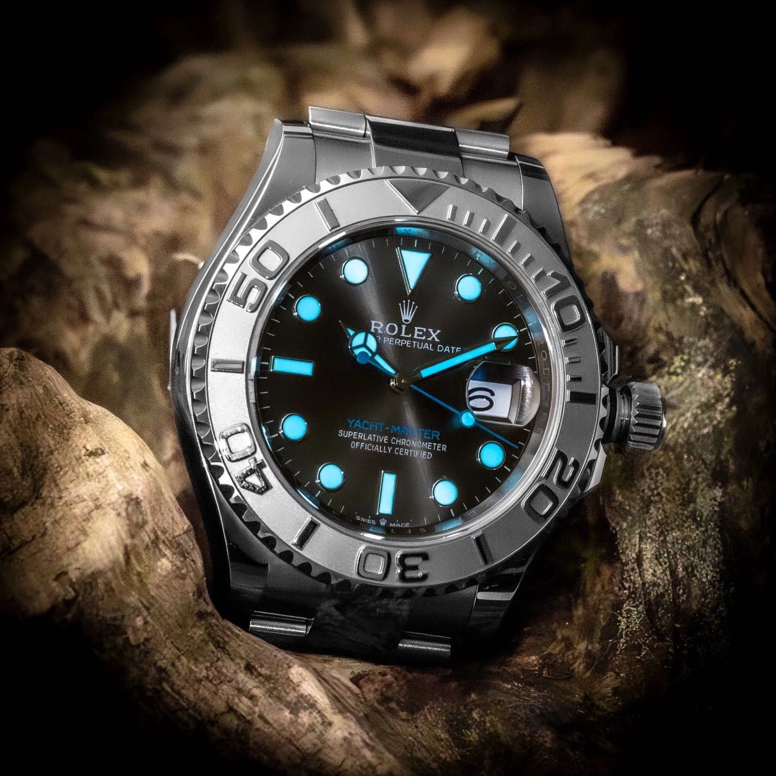 ROLEX Yacht-Master 40mm 126622 Dark Rhodium Blue Hand Steel & Platinum