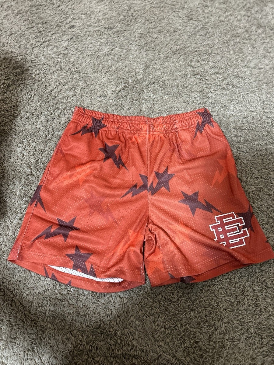 New—Eric Emanuel x BAPE EE Basic Short Red- Large-AUTHENTIC L | eBay