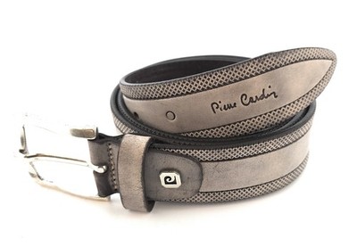 Pierre Cardin Distressed Brown Classic Silver D-Ring Adjustable Belt Adjustable
