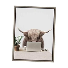  Sylvie Hi, I’m Harry, I Work in Sales Framed Canvas Wall Art by The Creative 