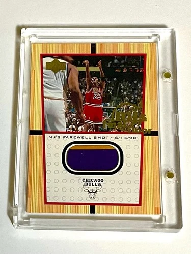 1999-00 Upper Deck Michael Jordan Final Floor Game used Jumbo 2 Color SP PURPLE
