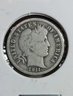 1911-D Denver Mint Silver Barber Dime Item J10H5