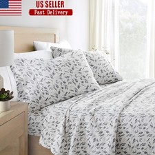 Ultra Soft 100 Cotton Flannel Sheet Set Deep Pocket Wrinkle Resistant 4 Piece US