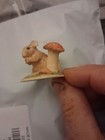 Vtg Miniature Cute Mouse Figurine Red Top Mushroom Scotland Handpainted — photo 7