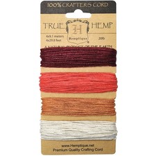 Hemptique Hemp Cord 20lb 120'-Coral Reef