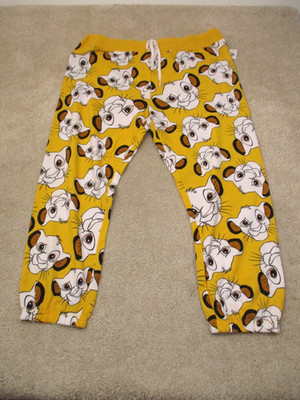 NWT Disney Lion King Simba Pajama Pants Women's Plus 1X Yellow