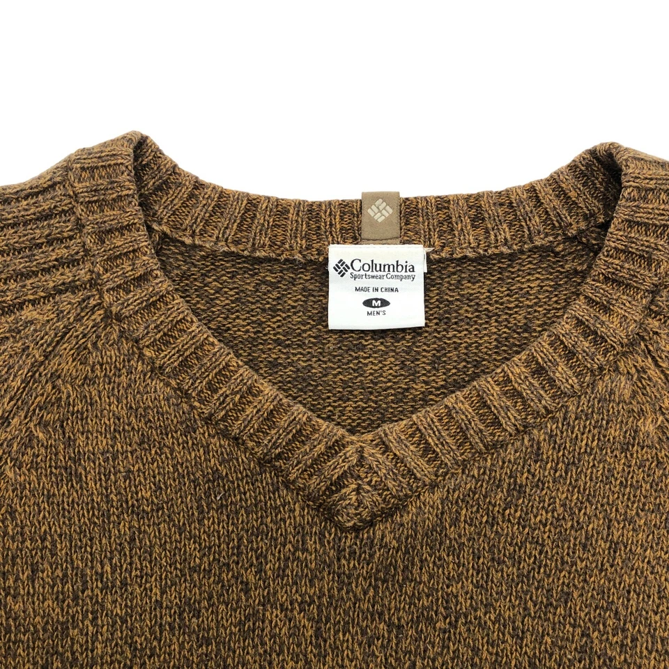 COLUMBIA Suéter De Cuello En V Marrón Para Hombre Talla M - Imagen 4 de 4