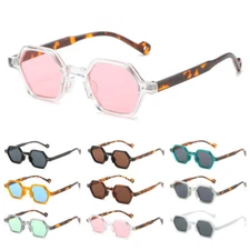 Hipster Small Retro Trendy Sunglasses Vintage Hexagonal Frame Sun Shades Glasses