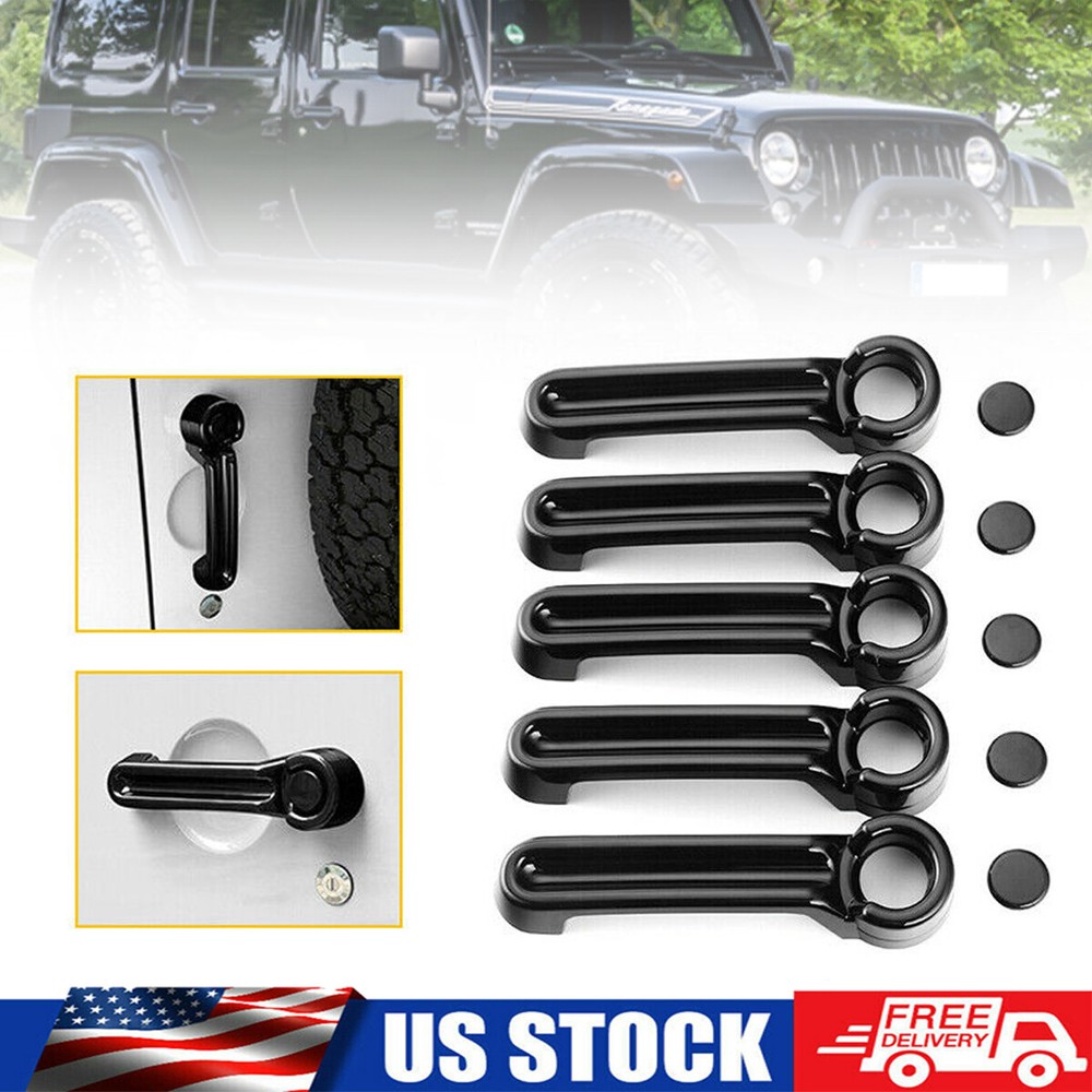 For Jeep Wrangler JK 2007~18 Car Door Handle Cover Molding Trim Accessories *5