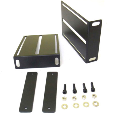 2x 2 HE Rackwinkel für Verstärker, hinten Stütze Stahl Verstärkerwinkel Rack Kit