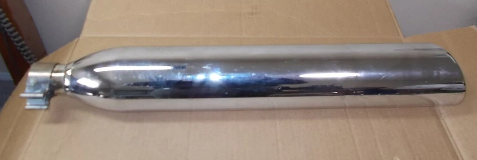 Silenciador de escape cromado Victory Hammer Vegas 2006-07 OEM VMD42C1634 (EX/RM) Foto 2 de 4