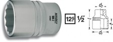 HAZET Steckschlüssel-Einsatz 12,5mm 1/2 Zoll -Tractionsprofil 9 900Z-9