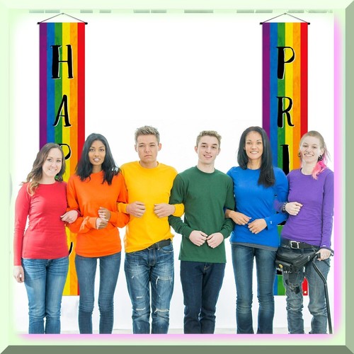 Rainbow Promenade - Outdoor Porch Banner for Happy Party Decoration & Supplies - Bild 6 von 7