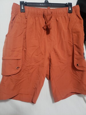 Life Is Good Mens Orange Clay Cargo Shorts Medium New With Tags