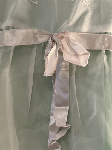 Vintage Sheer Green Nylon Ruffles Party/Dress size 4 Never Worn/ With Tags - Picture 4 of 12