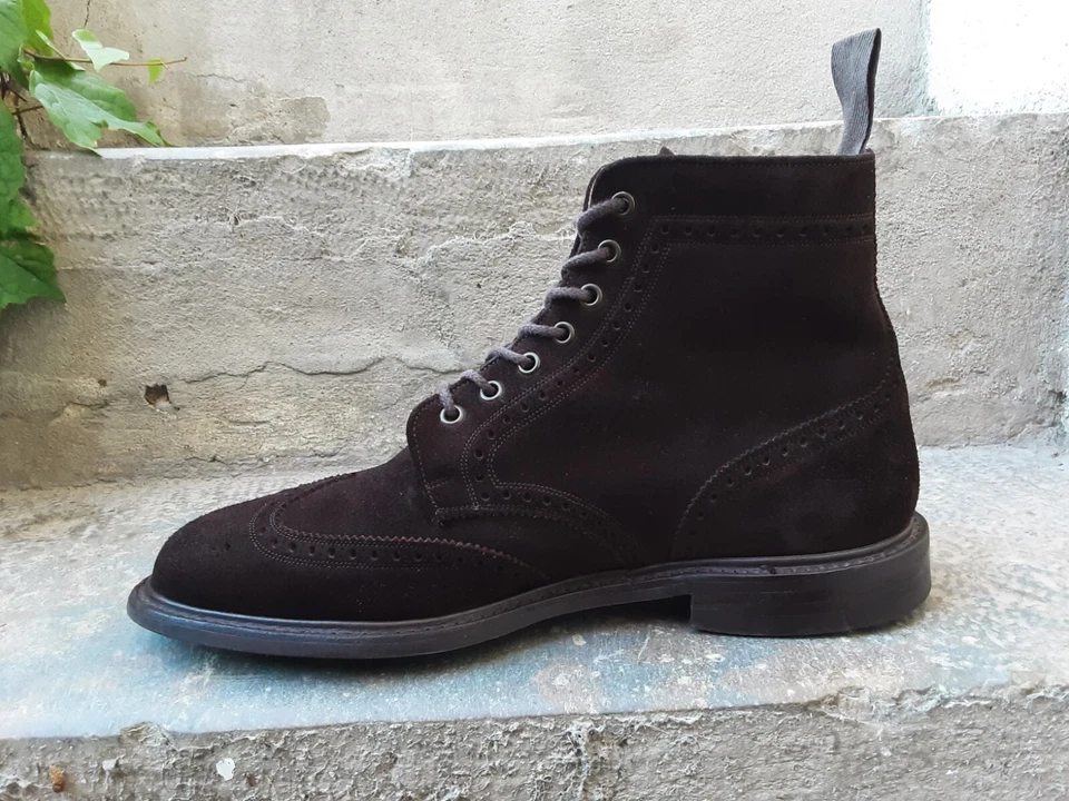 Church’s Caldecott Dark Brown Suede Boots Dainite Rubber Sole UK 10 G EU 44 44,5 - Imagen 4 de 4