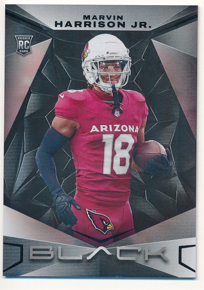 MARVIN HARRISON JR 2024 PANINI BLACK #175 RC ROOKIE CARD ARIZONA CARDINALS MINT