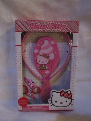 Hello Kitty Hair Accessory Character Hair Brush,Headband,&2 Hair clips Set-New!