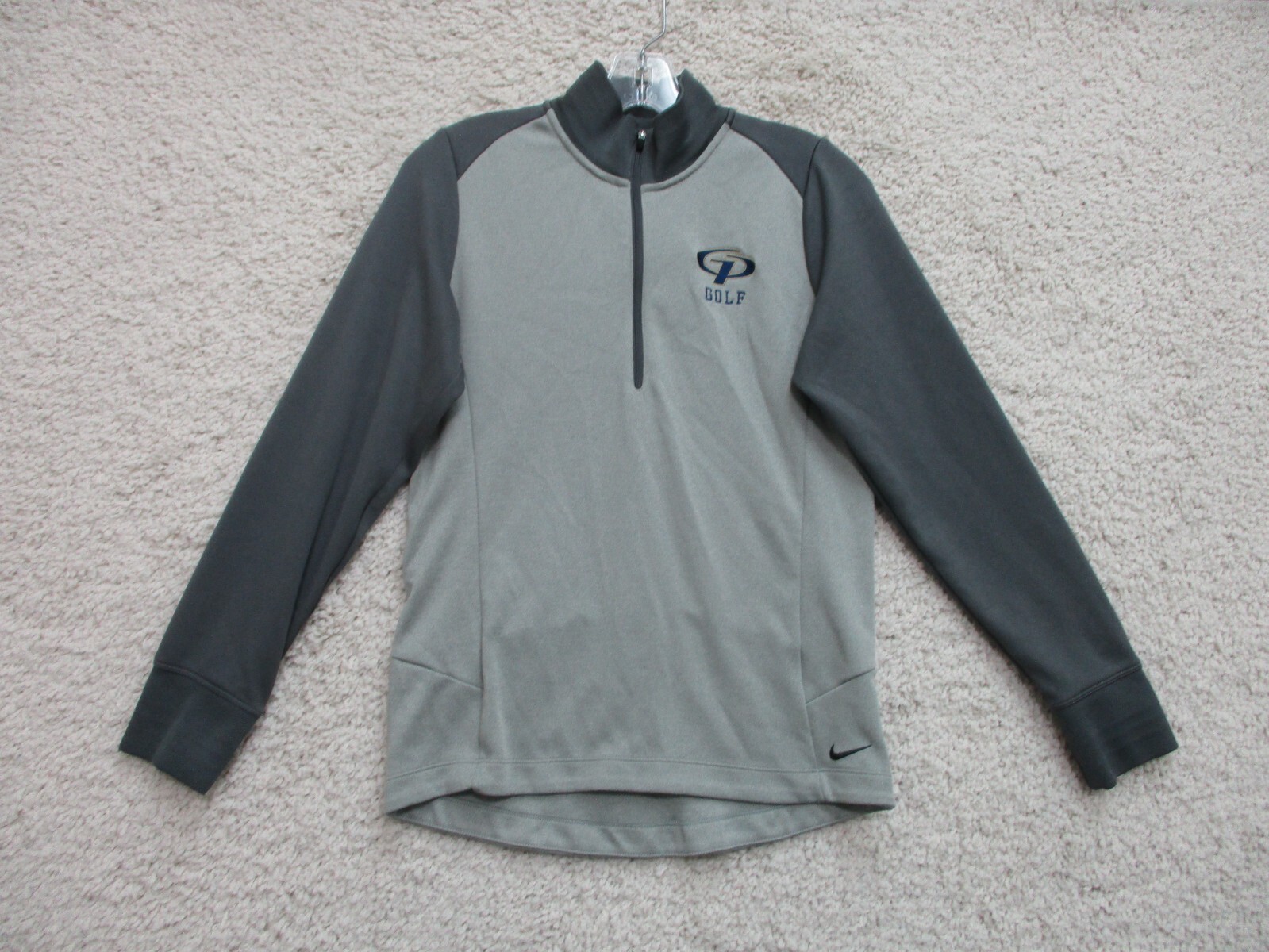 Nike Sweater Medium Adult Gray Golf Quarter Zip Stretch Dri Fit Swoosh Womens M