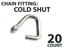 20 Pack Zinc Plated Cold Shut Repair Links Chain Connector Assortment Heavy Duty