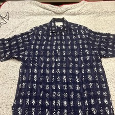 IZOD International Tour Hawaiian Rayon Vintage Medium Short Sleeve Button-up