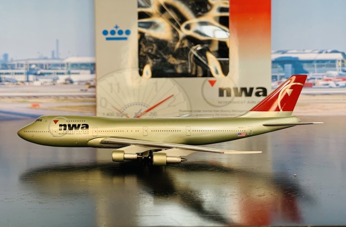 ノースウエスト航空　 置物　 747-251B Northwest Airlines Aeroclassics 1:400 Boeing 747-251B Reg