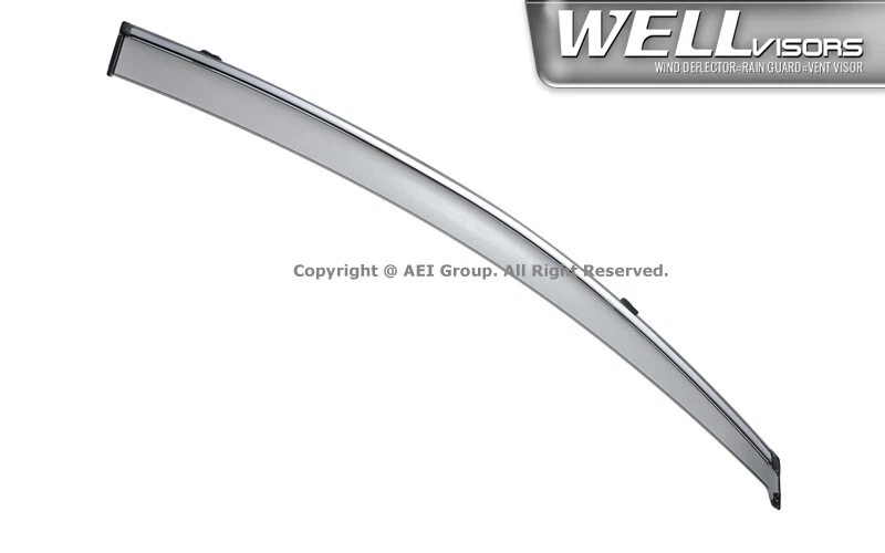 Viseras WELL para Buick LaCrosse 10-16 clip lateral en viseras de ventana cromadas Foto 3 de 4