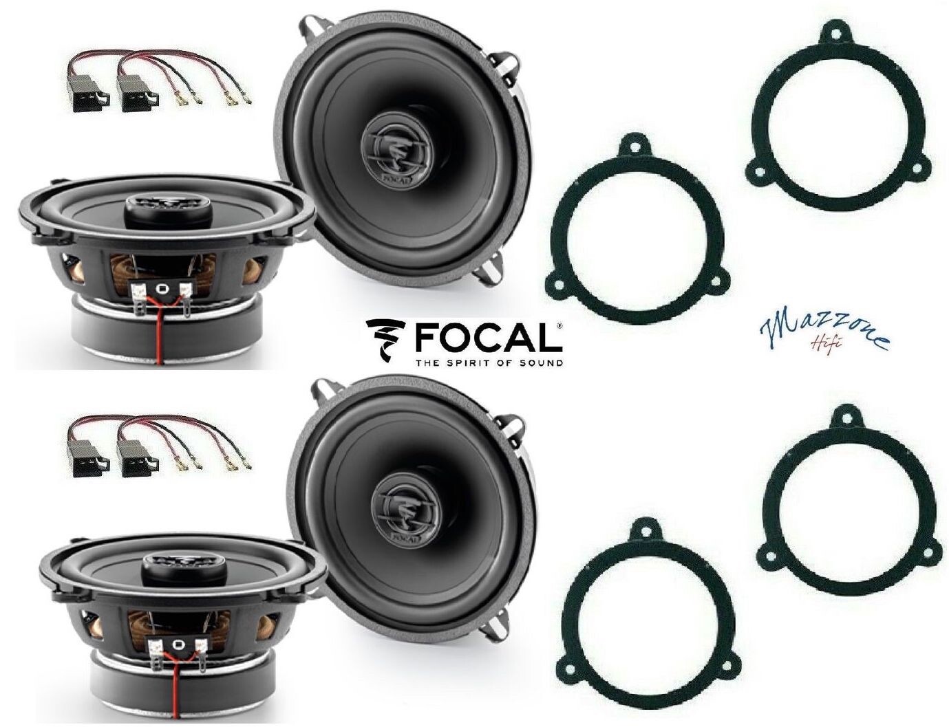 Offerta Kit 4 Altoparlanti Focal ACX 130 per Renault Dacia - Installazione Facile