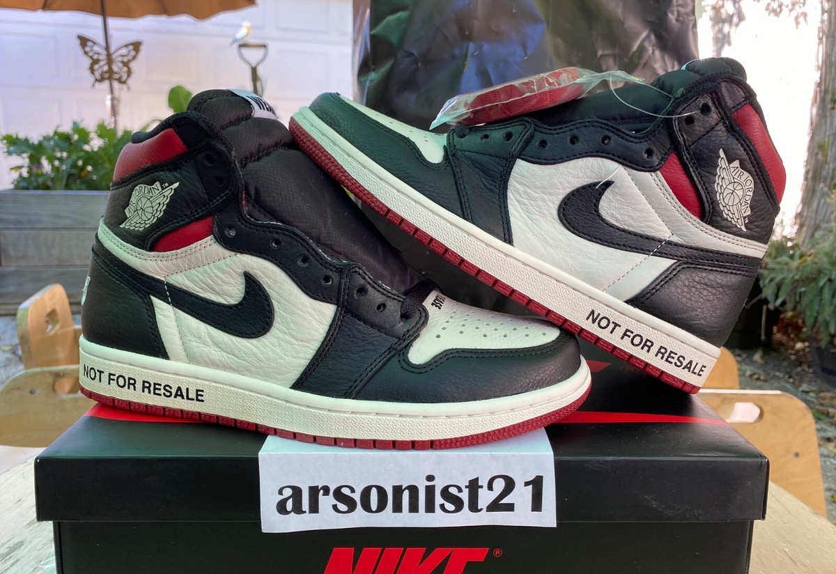 NIKE AIR JORDAN 1 RETRO HIGH OG NRG NOT FOR RESALE BLACK RED 
