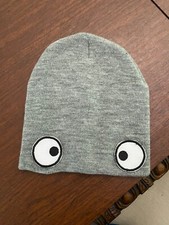 Winter Cap Snow Cap Cold Weather Warm Hat Grey with eyes Men's One Size