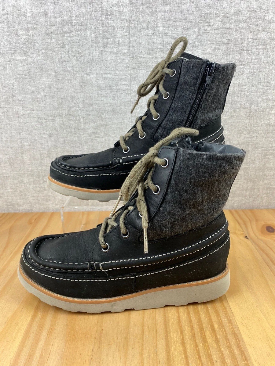 Clarks boots kids black sales