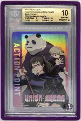 Union Arena JJK Maki Zenin, Toge Inumaki & Panda UA02BT/JJK-1-AP01 BGS 10