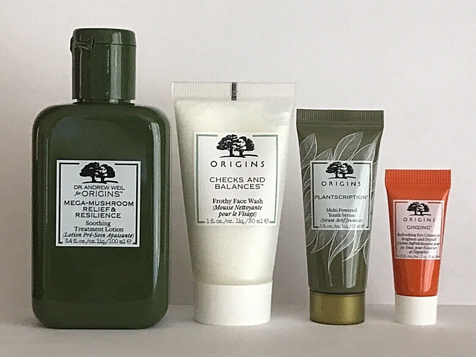 Origins Skincare Gift Set: Cleanser, Toner, Mask, Serum & Moisturizer NEW
