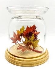 Bath & Body Works Fall LEAVES Cloche Large Pedestal 3-Wick Candle Holder
