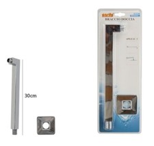 x Braccio Doccia In Ottone Cromato Per Soffione 30cm dfh