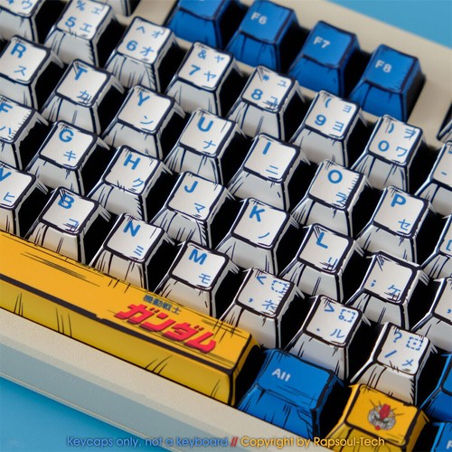 Manga GUNDAM Anime Keycaps Set PBT Cherry Profile For MX Mechanical Keyboards - Picture 8 of 12