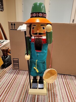 Vintage Nutcracker 15'' Santas workbench Farmer
