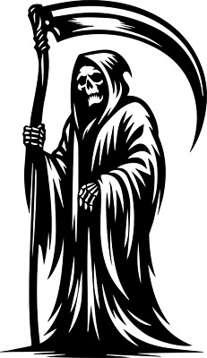 Grim Reaper!  Image   Quality Vinyl Decal Sticker 43 different colors available