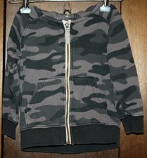 Carter's Boys Camo Greens Zip Up Hoodie 2T