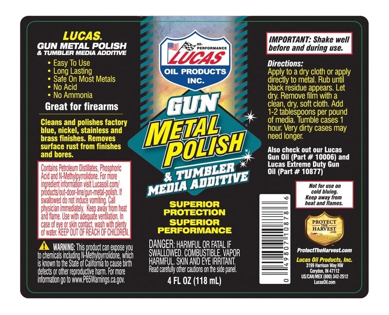 LUCAS Extreme Gun Oil 1oz Needle Oiler & 4oz CLP, Metal Polish, Bore