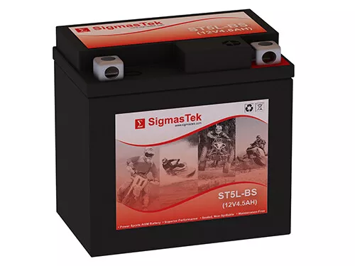 Everstart ES5L-BS Powersports Battery Replacement By SigmasTek (80CCA)