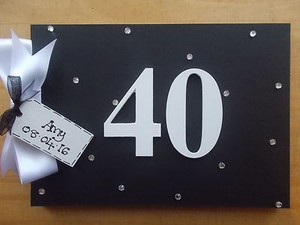40th birthday guest book