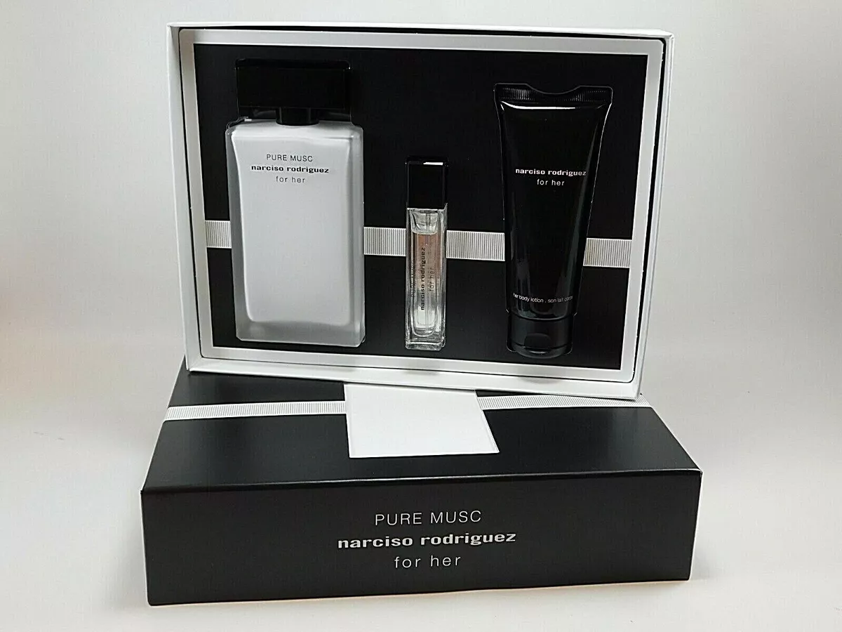 Narciso Rodriguez For Her Pure Musc Gift Set 3.3 oz Eau De Parfum Spray /  10ml | eBay