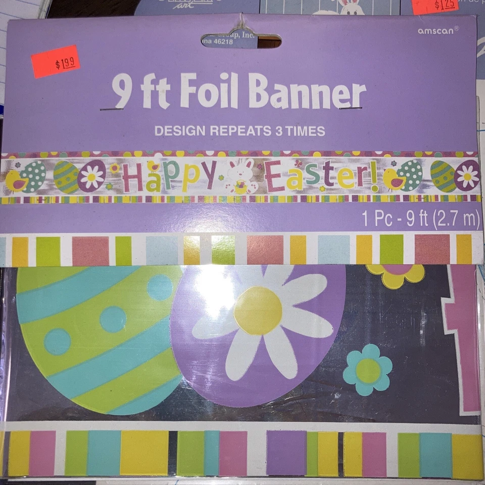 Lote de 11 Suministros de Fiesta de Pascua Decoraciones Pegatinas Banner Cortador de Galletas Foto 2 de 4